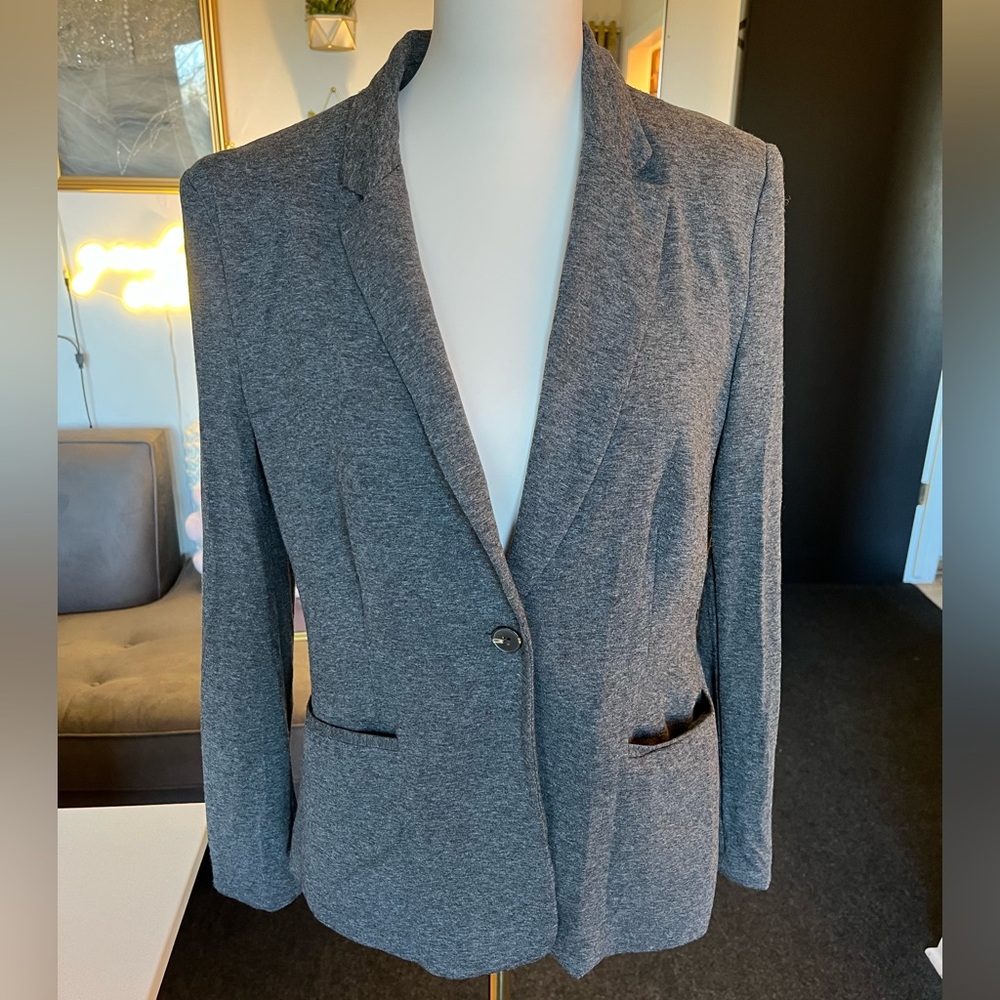 Old Navy Women's Soft Knit Charcoal Blazer